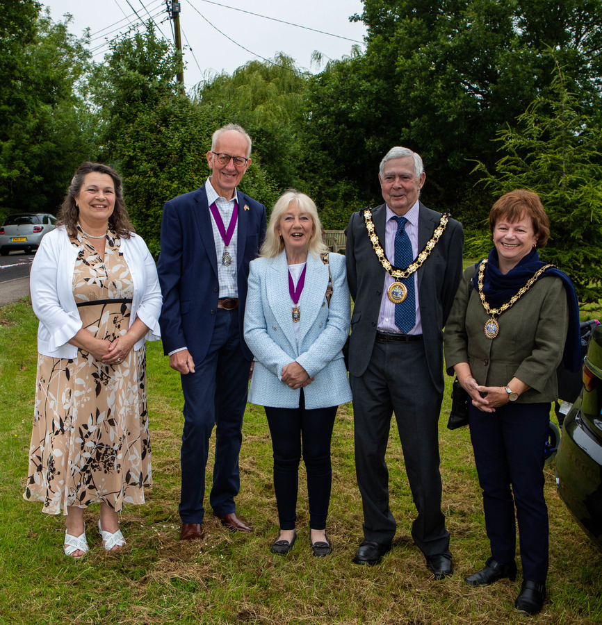 Sandra welcoming The Mayor, Councillor John Galley, The Mayoress Jackie Galley, The Deputy Mayor Councillor Sue Dobson and her Consort Kevin Dobson